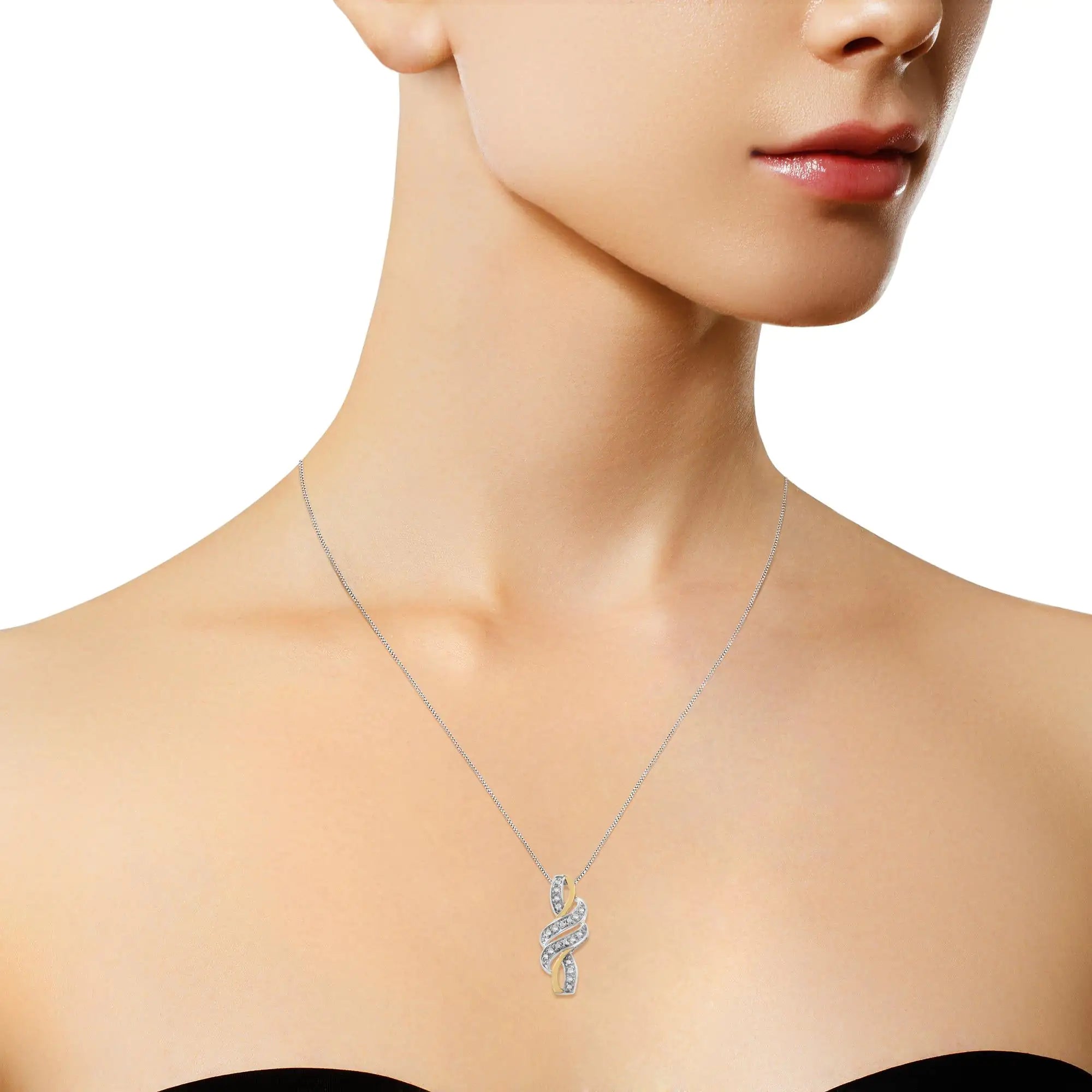 14K gold plated sterling silver cross necklace