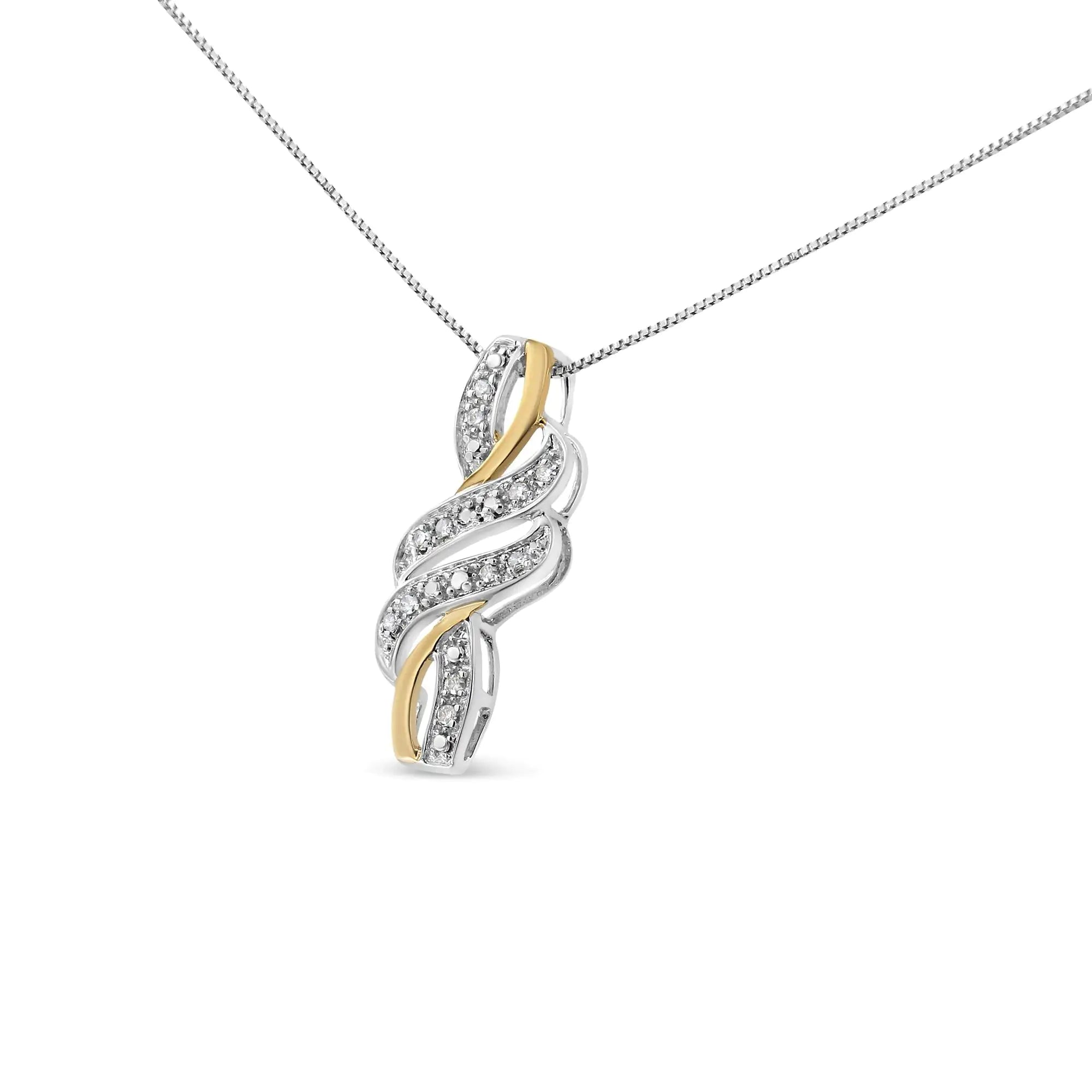 14K gold plated sterling silver cross necklace