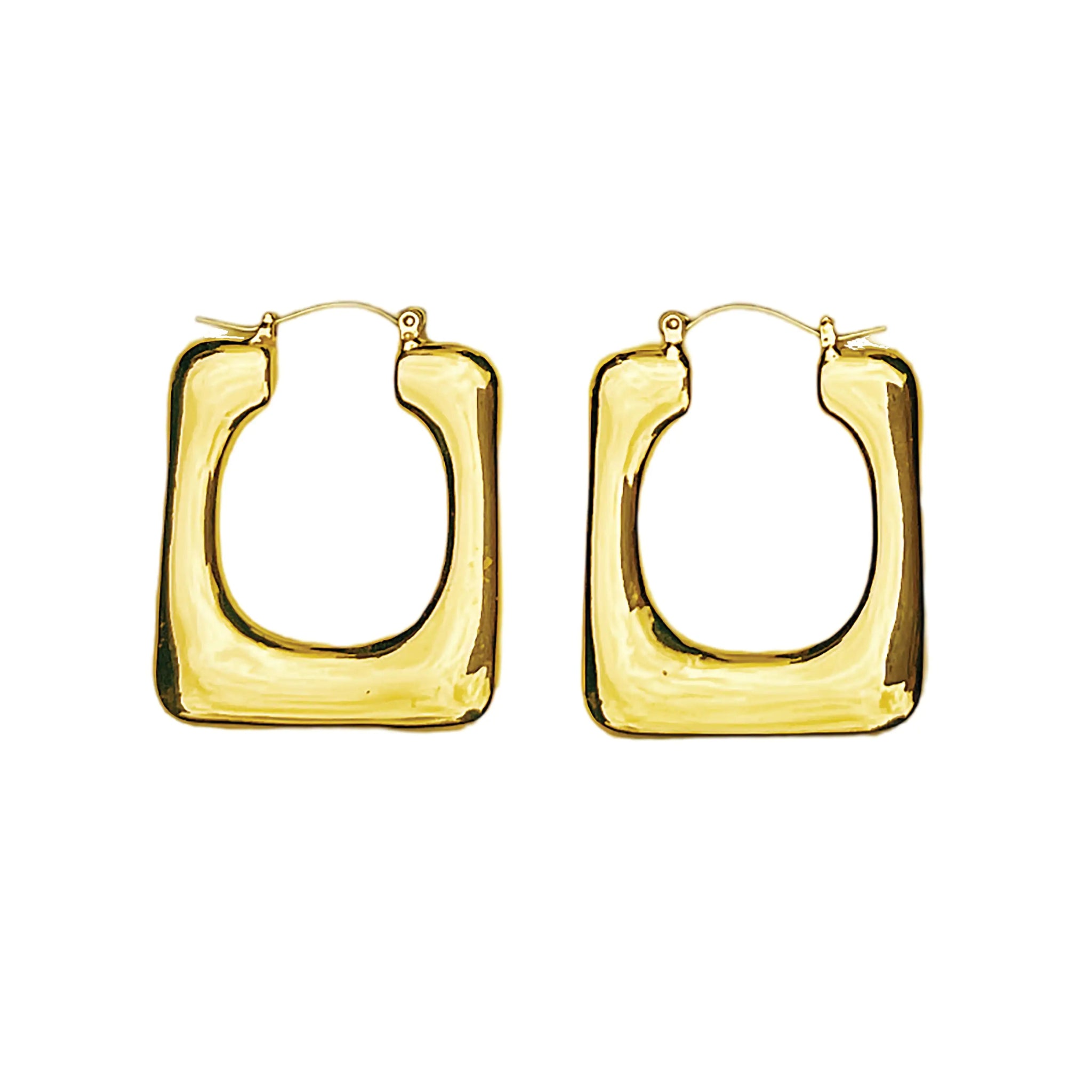 Rectangle Hoop Earrings - Azure Jewellery Store
