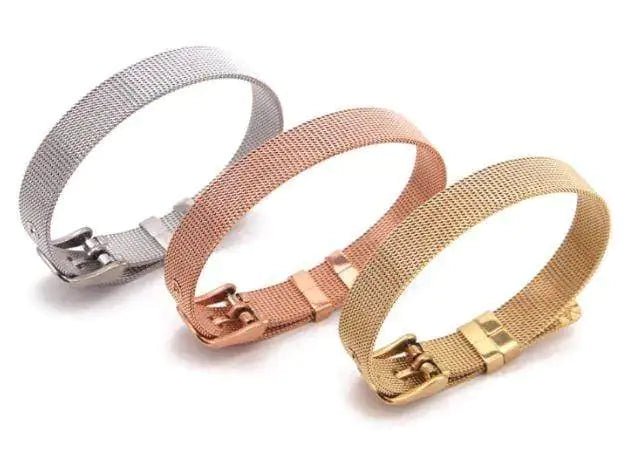 Stainless Steel Slider Bracelet - Rose Gold - Azure Jewellery Store